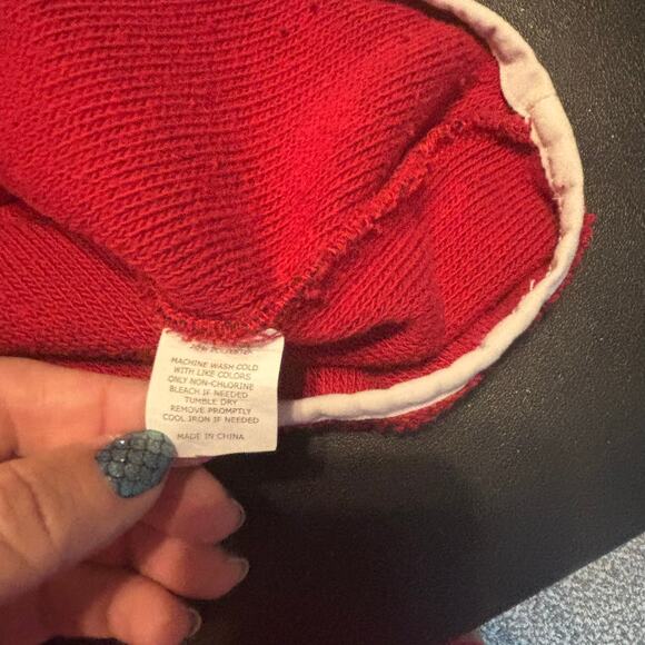 Chicka D Red White Cotton Polyester Pullover Sweatshirt Women's Size Medium m - Picture 7 of 8